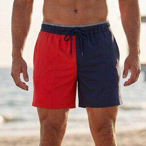 NWT Chubbies Shorts Casual Colorblock Red Blue The Independence 5.5